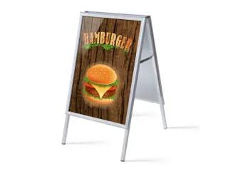 Stoepbord A1 complete set met print "Hamburger" - 1