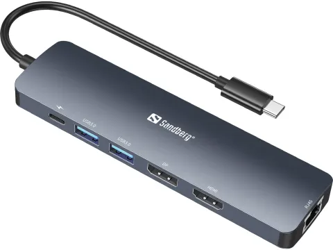 Station d'accueil USB-C 8K gris