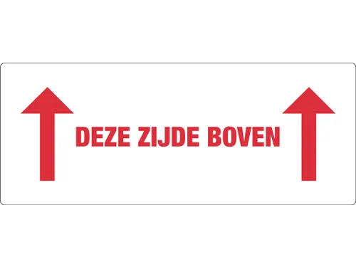 Etiket Deze Zijde Boven 150x60mm rol 500 stuks