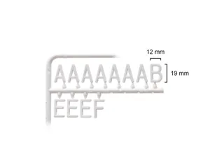 Letter set IEZZY voor letterbord 2x 150 letters en cijfers Wit - 4