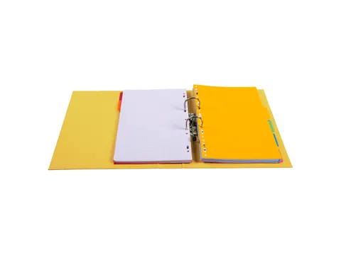 Classeur à levier PVC A4 dos de 70mm. - Jaune