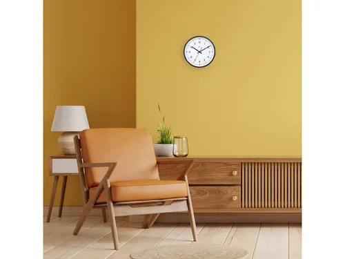 Wandklok NXT dia 30cm zwart/wit kunststof Easy Big