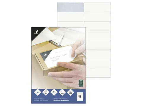 Etiket Kangaro ILK 105x37mm, doos à 100 vel, 16 etiketten per A4 vel