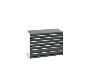 ladekast HxBxD 900x1300x750mm 7laden romp RAL7035 front RAL7016 - 7