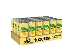 Frisdrank Fuze Tea Black Tea sparkling lemon blik 330ml