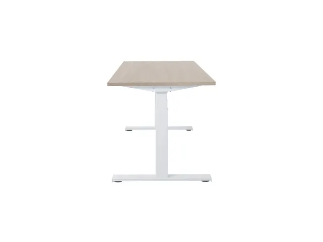 Dextro Plus Zit-sta Bureau Elektrisch 180x80 Lindberg Eiken 25mm Wit
