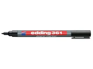 Viltstift edding 361 whiteboard rond 1mm zwart - 2
