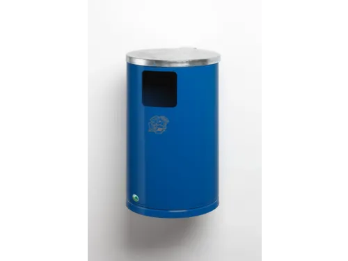 Afvalverzamelaar Wand-/Buisbevestiging 30 Liter Verzinkt Romp Ral5010