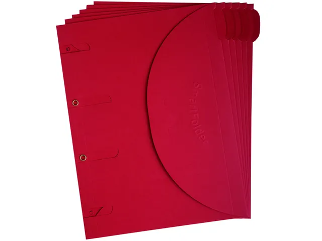 Smartfolder geperforeerde opbergmappen A4 Rood 6 stuks