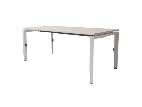 Bureau Linesto N3 hoogte instelbaar 120x80cm Krijtwit, poot Wit