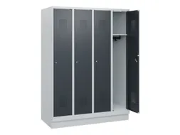 schoollocker,HxBxD 1630x1200x500mm,4vak,vak B 300mm,cil.-slot,sokkel