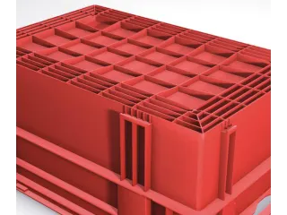 Euronorm Draaistapelbak Pp Hxlxb 320X600X400Mm 60L Rood - 2