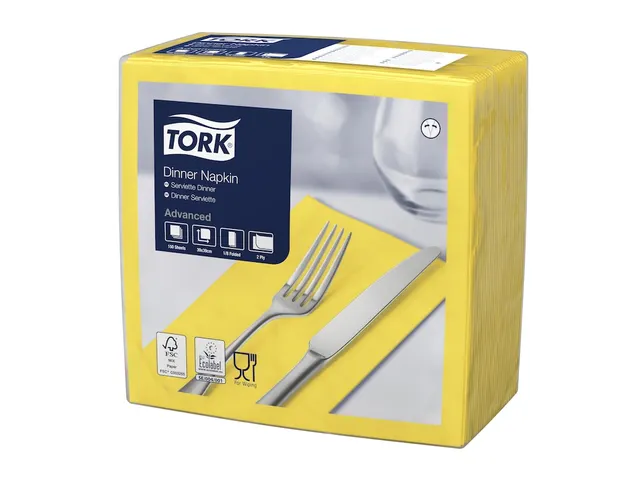 Tork 470403 Dinnerservet Advanced Geel 39x39cm