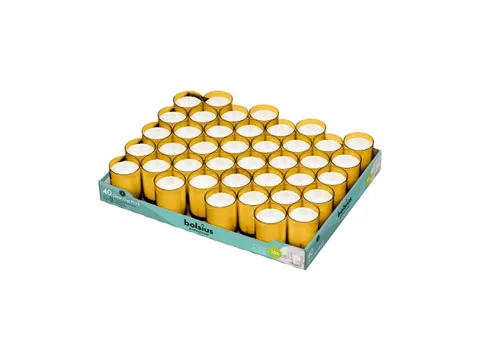 Bolsius Professional Clear cups Amber 5x40 Stuks