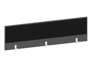baliepaneel bureau aanbouw achter MS-donkergrijs BN8033-zwart 1600mm - 1