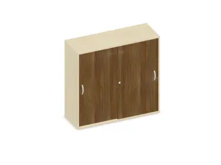 Schuifdeurkast 1150x1200x430mm Romp Esdoorn Decor Front Noten - 1