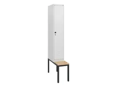 Armoire vestiaire avec banc HxlxP 1950x300x815mm 1compart.