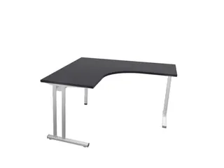 bureau in vrije vorm,HxBxD 740x1400x1400mm,vrije vorm,CC-zwart - 3