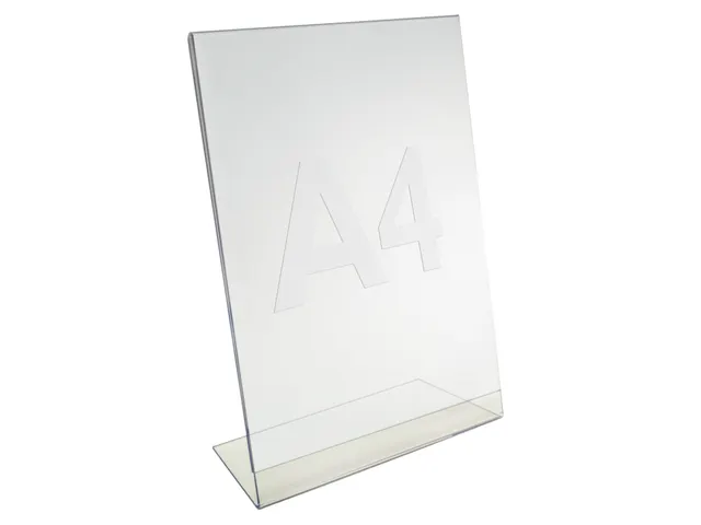 Folderstandaard A4 Acryl Staand L-Voet