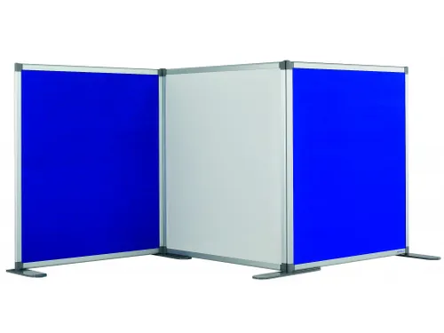 Smit Visual scheidingswand 110x120cm Whiteboard dubbelzijdig wit