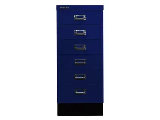 kantoor-ladekast HxBxD 670x279x380mm 6 laden romp oxfordblauw staal - 2