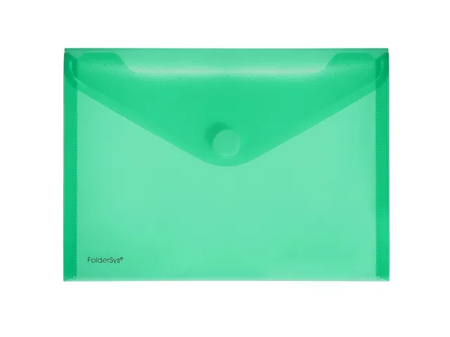 Enveloptas Foldersys A5 dwars PP transp groen A5 Velcro Envelop Groen