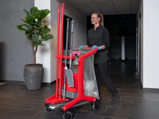 Vikan Hygiene vuilniszakhouder voor HyGo Mobile Cleaning Station grijs - 6