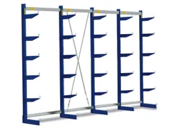 Draagarmstelling 2480x5059x500mm 6etages 1100kg/etage Ral5010