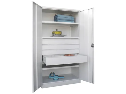systeemkast,HxBxD 1950x1040x630mm,3xStalen bodem,RAL7035,front RAL7035