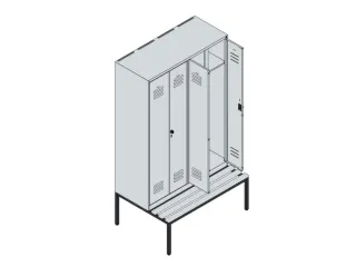 locker voor scheiding van kleding,HxBxD 2120x1200x815mm,4vak - 3