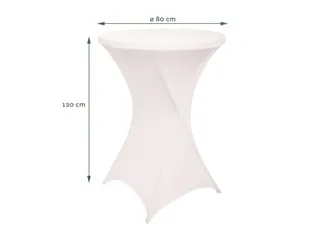 Tafelrok BRASQ voor statafel 80cm wit - 3