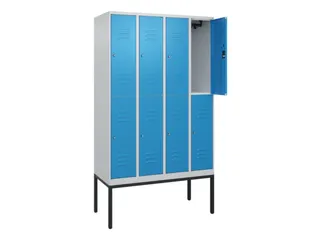 dubbeldekse locker,HxBxD 2120x1200x500mm,4x2vak.,vak B 300mm,cil.-slot - 2