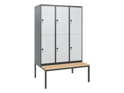Dubbeldekse dekenkist,HxBxD 1950x1200x815mm,3x2vak.,vak B 400mm