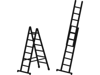 Multifunctionele Reformladder 2-Delig Aluminium L 2 42-4 10M 2X8Treden - 7