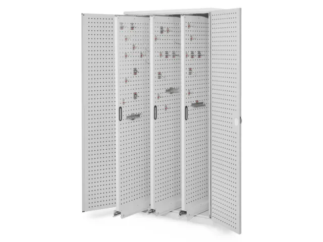 verticale kast,HxBxD 1950x1000x600mm,geperfor. deur,RAL5010