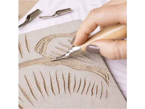 Creativ Company Linoleum 20x30cm dikte 3 mm, Grijs 2 stuks