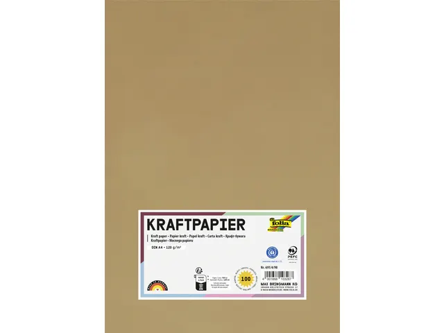 Kraftpapier Folia A4 120gr 100 vel