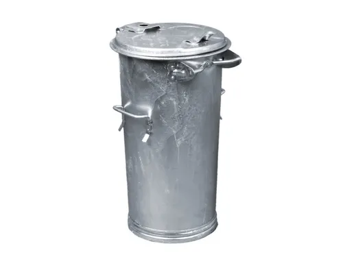 Vuilnisbak Staal 50 liter Ø Boven/Onder 400/305mm H690mm 2 Handgrepen
