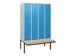Dubbeldekse dekenkist,HxBxD 1950x1200x815mm,4x2vak.,vak B 300mm