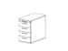 caisson de bureau,HxlxP 720-760x428x800mm,4tiroir(s),tiroir plumier