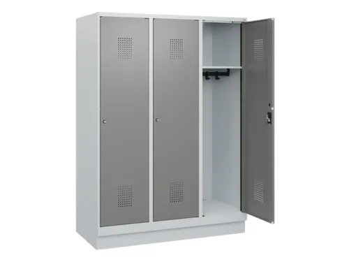 schoollocker,HxBxD 1630x1200x500mm,3vak,vak B 400mm,cil.-slot,sokkel