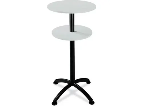 Statafel Stalen 4-Poots H 112cm Kersenhout Onderstel Zwart