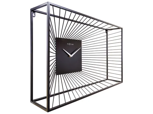 Wandklok Nextime 70x45x15 cm zwart metaal Vasco