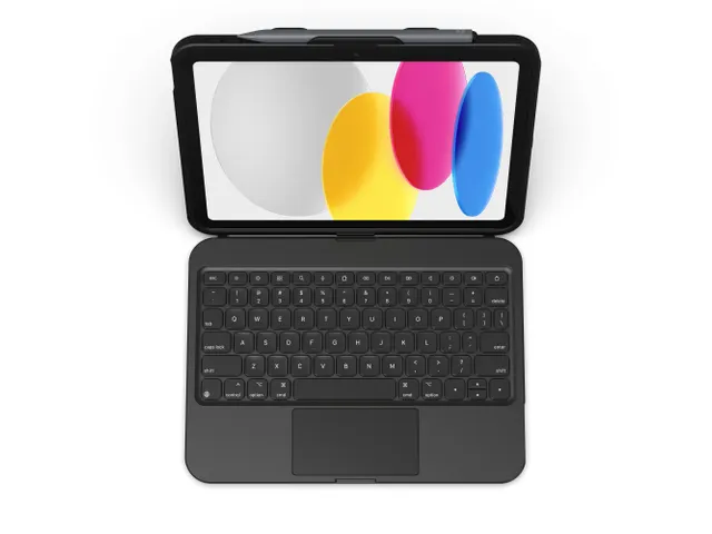 ZAGG Tough Keys, Belgisch, Touchpad, Apple, iPad 10th Gen, Zwart, Valb