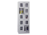 lockerkast HxBxD 1850x600x500mm 2x5vakken RAL7035 front RAL5012