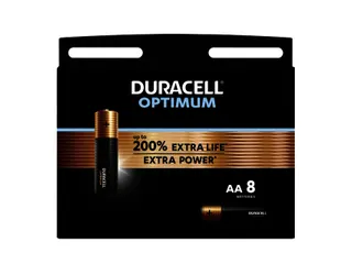 Batterij Duracell Optimum 8xAA Alkaline 1.5V - 2