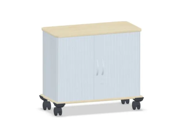 Armoire À Rideaux Transversaux,Finition Corps Érable