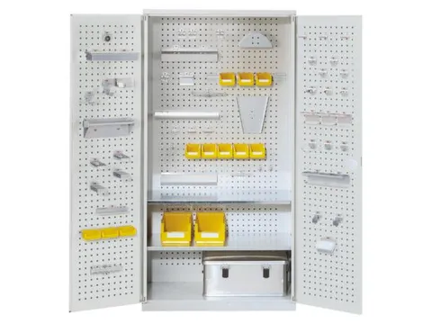 kast met geperforeerde platen,HxBxD 1950x1000x500mm,RAL5010