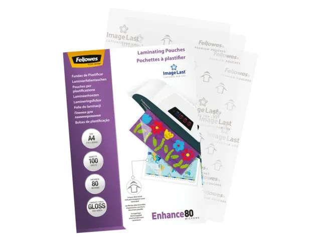 Lamineerhoes Fellowes A4 80 Micron glanzend