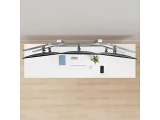Monitor Arm 6 Schermen tot 32 inch met Crossbar voor Bureau - 7